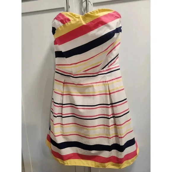 Lilly Pulitzer Felicity Strapless Dress in "Resort White Lady Like Stripe" - Picture 2 of 11